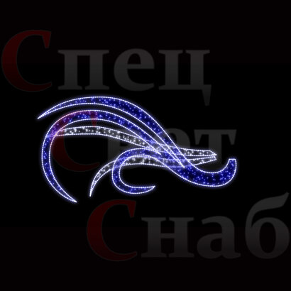 Светодиодный мотив "Хвост Жар-Птицы" 1.2х2.5 м синий