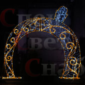 Световая уличная арка "Янтарная" 3х3.5м