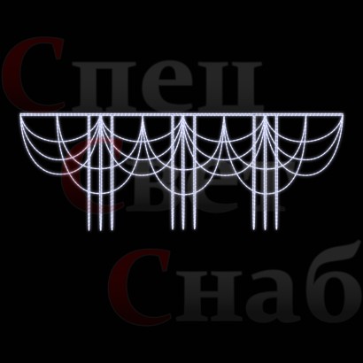 Новогоднее украшение для улицы. Светодиодная перетяжка "Мир"
