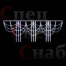 Новогоднее украшение для улицы. Светодиодная перетяжка "Мир"