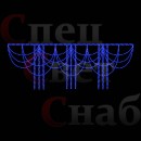 Новогоднее украшение для улицы. Светодиодная перетяжка "Мир" Синяя