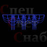 Новогоднее украшение для улицы. Светодиодная перетяжка "Мир" Синяя