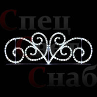 Световая перетяжка "Двойной узор" 2 х 0,6 м белое